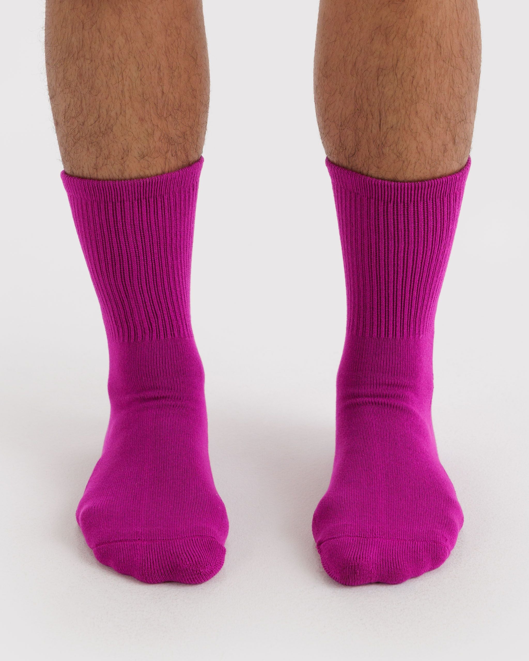 Ribbed Sock - Deep Fuchsia