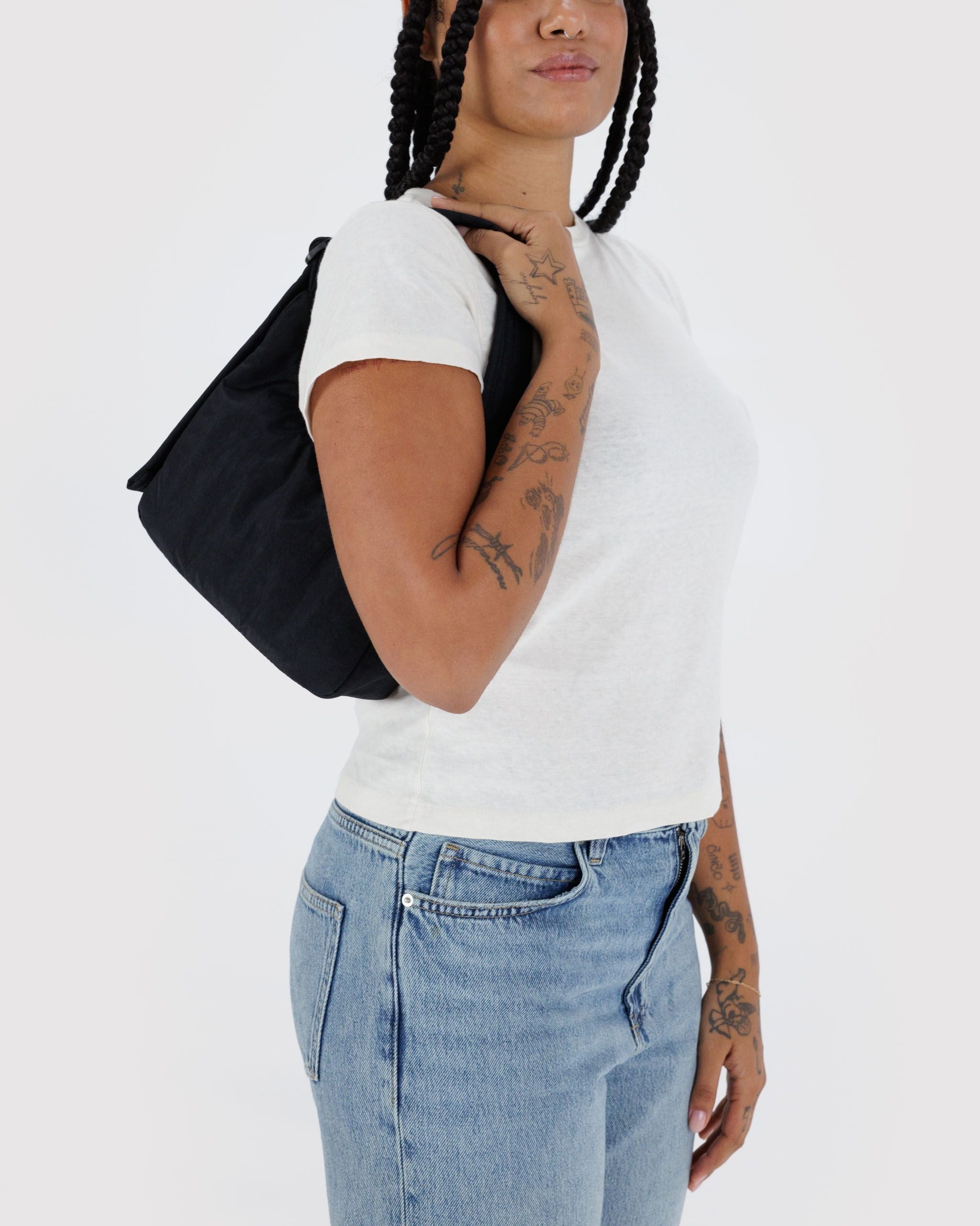 Mini Nylon Shoulder Bag - Black Key Leash