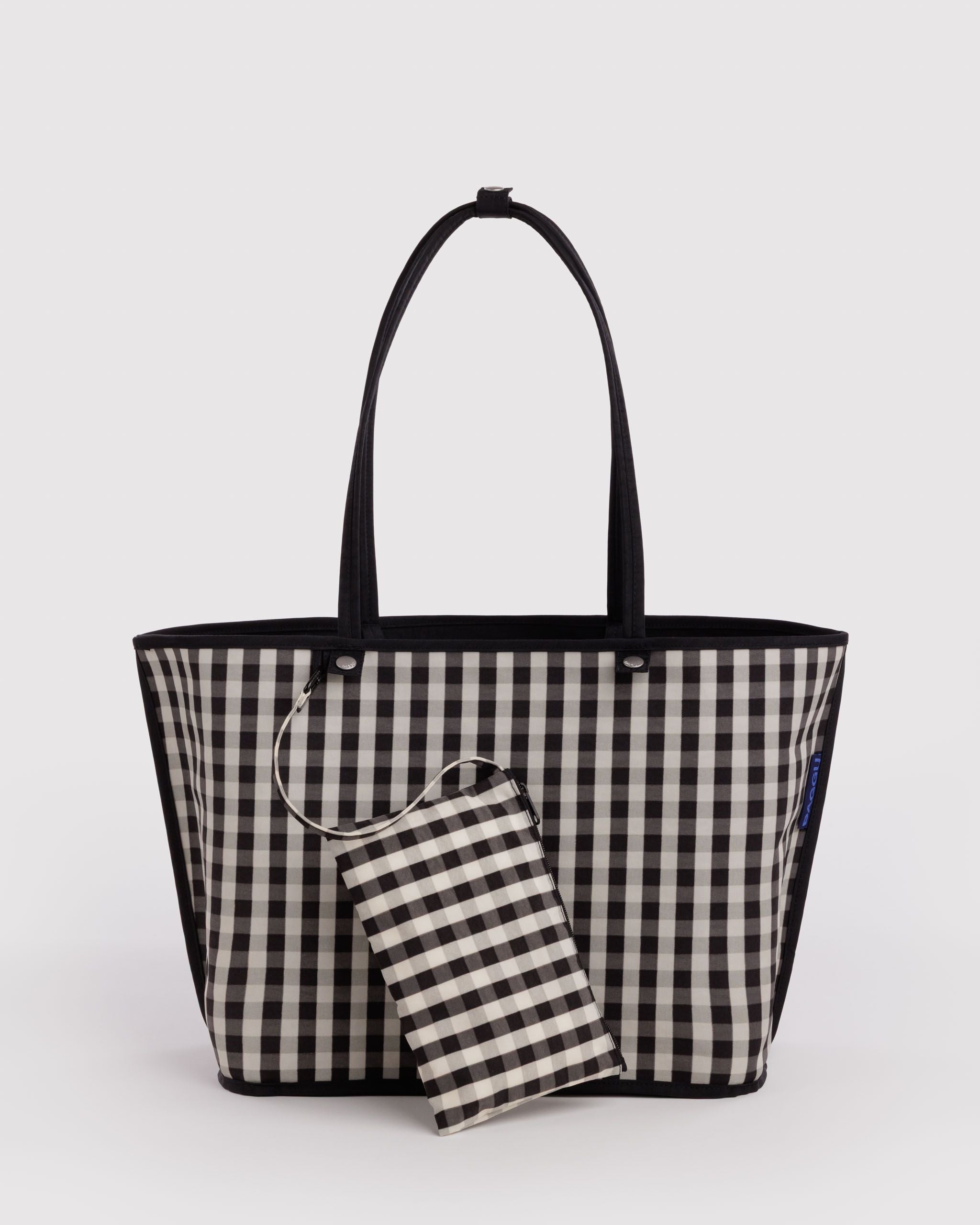 Large Nylon Reversible Tote - Black Mix